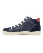 Marineblaue Perfo Sneakers mit Reißverschluss