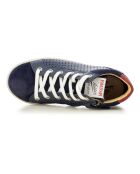 Marineblaue Perfo Sneakers mit Reißverschluss