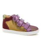 Easy Perfo Scratch Top Sneakers in Pflaume/Gold
