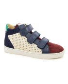 Baskets Top à Scratchs Easy Perfo bleu marine
