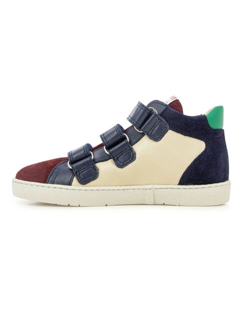 Baskets Top à Scratchs Easy Perfo bleu marine