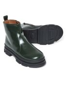 Boots à Semelles Epaisses vert foncé