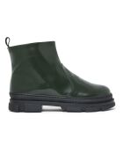 Boots à Semelles Epaisses vert foncé
