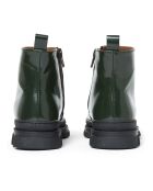 Boots à Semelles Epaisses vert foncé
