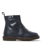 Boots à Zip bleu marine