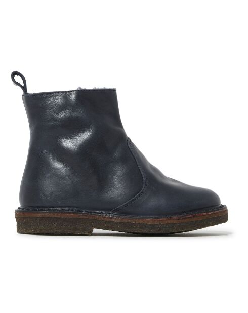 Boots à Zip bleu marine