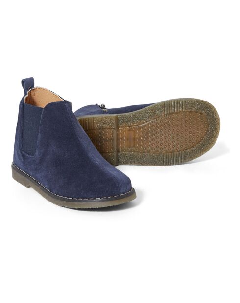 Boots Chelsea Zippées bleues