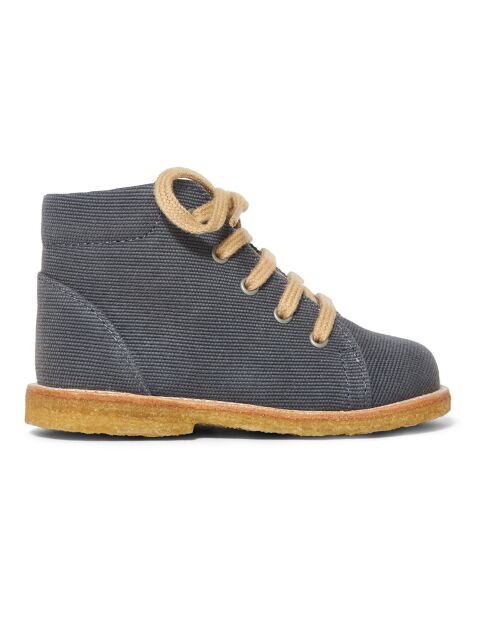 Bottines à Lacets en Toile Vegan noires