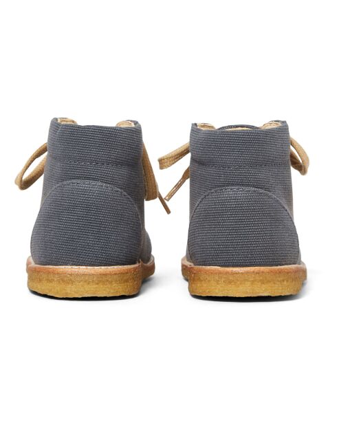 Bottines à Lacets en Toile Vegan noires