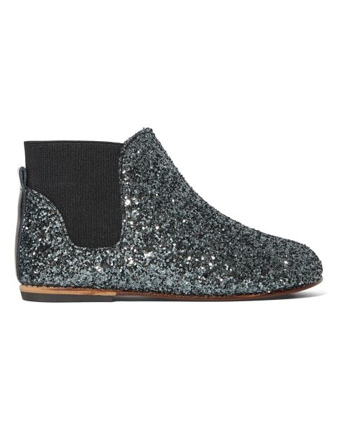 Bottines Elastiquées Pailletées argentées