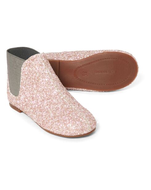 Boots Chelsea à Paillettes roses