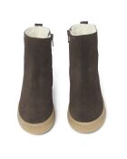 Boots Fourrées Zippées chocolat