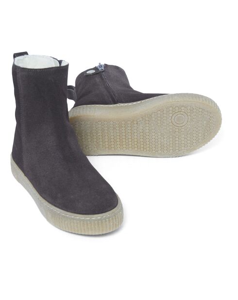 Boots Fourrées Zippées chocolat