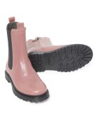 Funky pinke Chelsea-Stiefel mit flippigen Sohlen