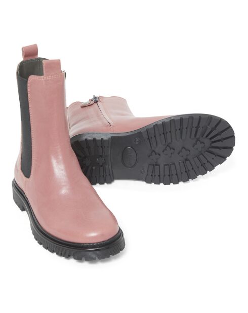 Boots Chelsea Montantes à Semelles Funky roses