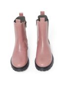 Funky pinke Chelsea-Stiefel mit flippigen Sohlen