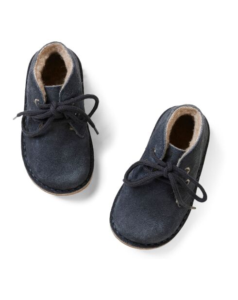 Boots Fourrées Desert Winter Lace bleu marine