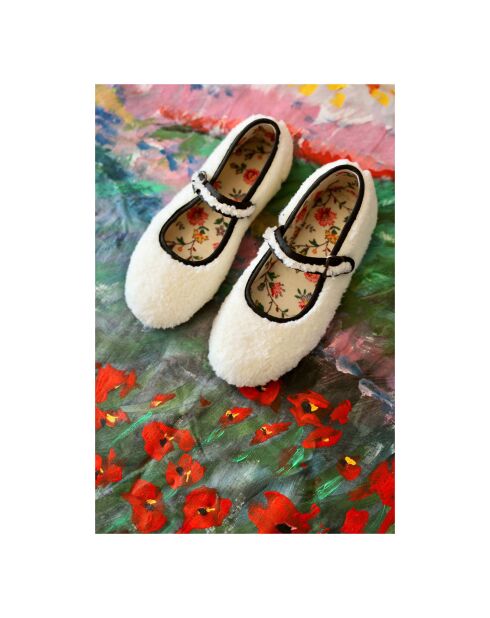 Zapatillas de piel Hermosilla x Bonjour Collaboration, color crudo
