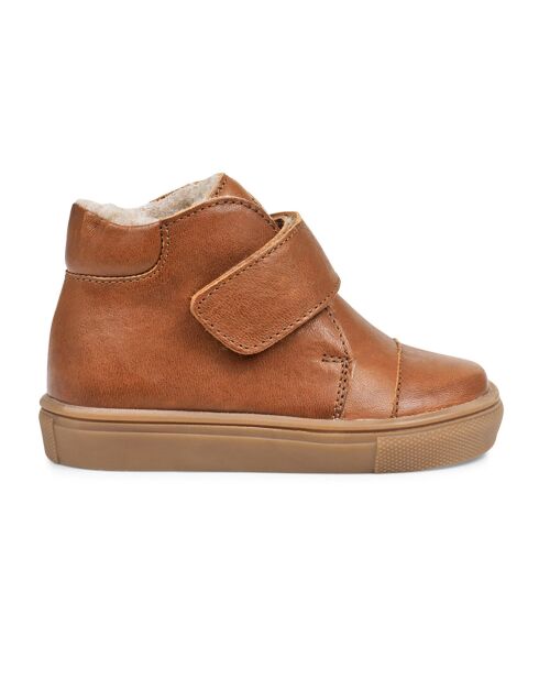 Baskets Fourrées à Scratchs Toasty Kicks cognac