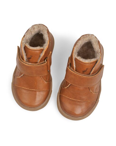 Baskets Fourrées à Scratchs Toasty Kicks cognac