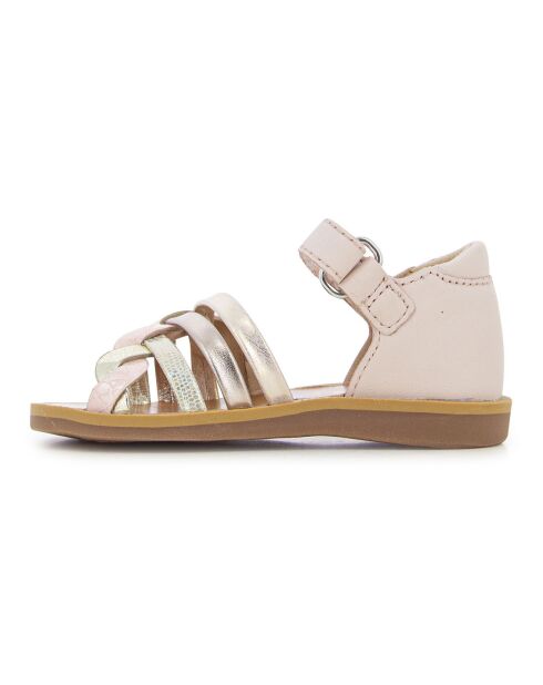Sandales Poppy Tresse roses