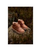 Boots Low Kicks à Scratchs cognac