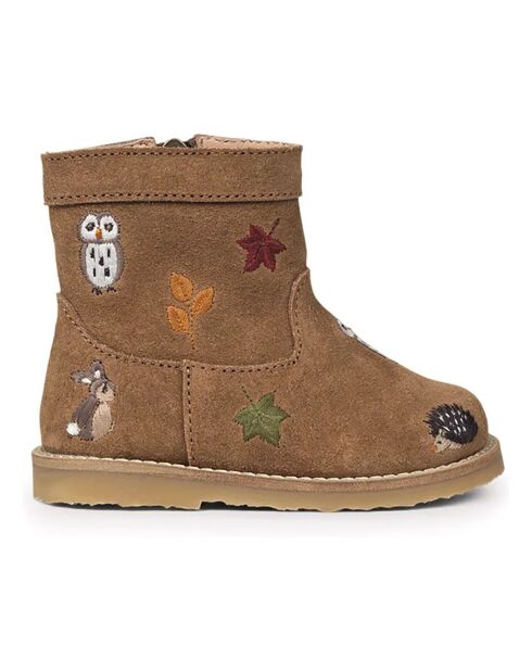 Boots à Zip Mingus Woodland Collection Uniqua marron