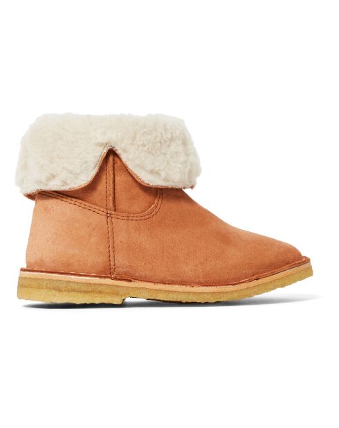 Boots en Cuir Fourrées Chowchow camel