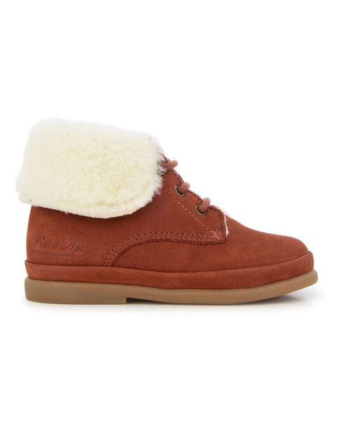 Boots Fourrées en Nubuck rouille