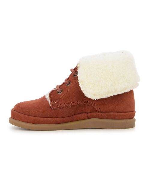 Boots Fourrées en Nubuck rouille