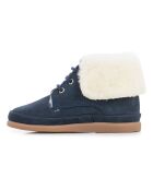 Boots Fourrées en Nubuck bleu marine