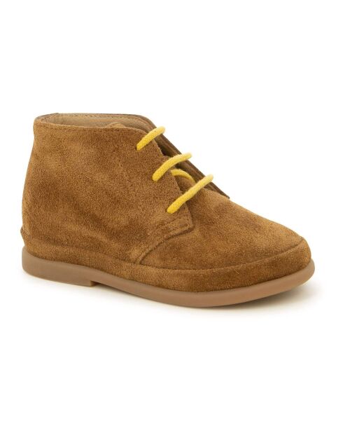 Kamelfarbene Fan-Stiefeletten
