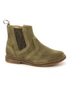 Bottines Chelsea en Suede City Jodzip vert olive