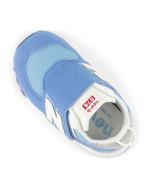 Baskets à Scratchs et Ouverture Totale 574 bleu clair