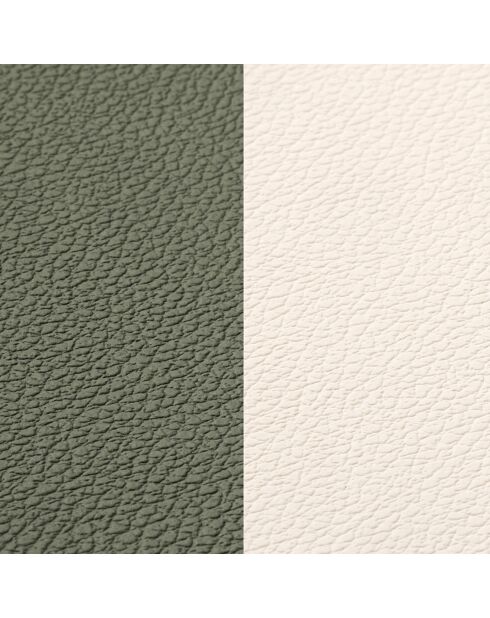 Sous-verre rond réversible crème/vert  - 6 pièces