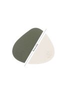 Sous-verre curve réversible crème/vert - 6 pièces