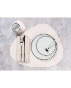 Sous-verre curve réversible crème/vert - 6 pièces