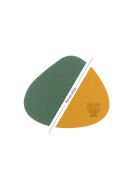 Sous-verre curve réversible jaune/vert  - 6 pièces