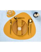 Sous-verre curve réversible jaune/vert  - 6 pièces