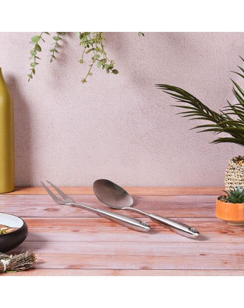 Posate per insalata e barbecue in acciaio inox STAL