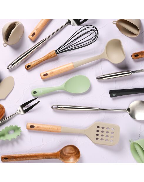 Couverts à salade en thermoplastique JESPER noir