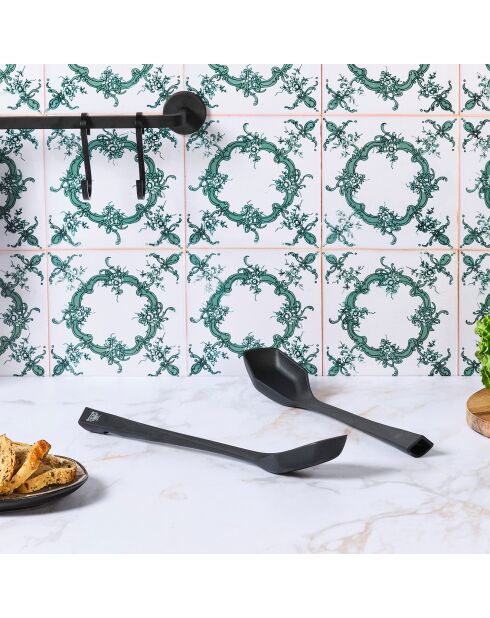 Posate da insalata JESPER in materiale termoplastico nero