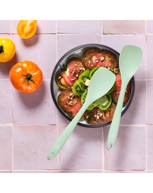 Posate per insalata in silicone verde chiaro IVAR