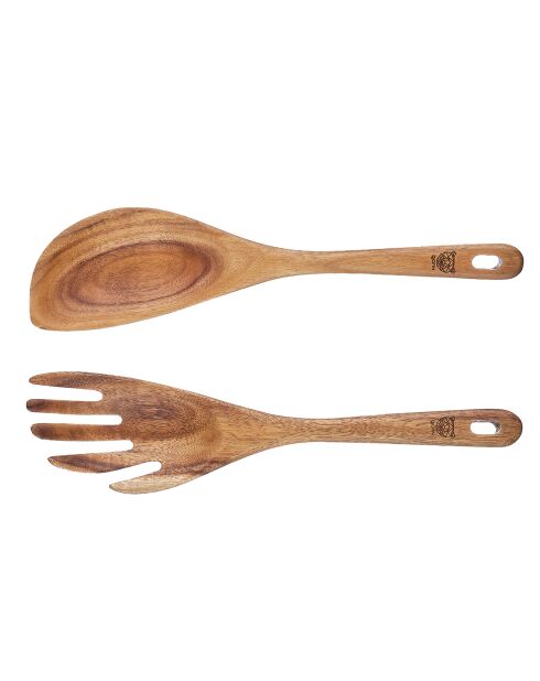 Couverts à salade en bois d'acacia SKOV marron
