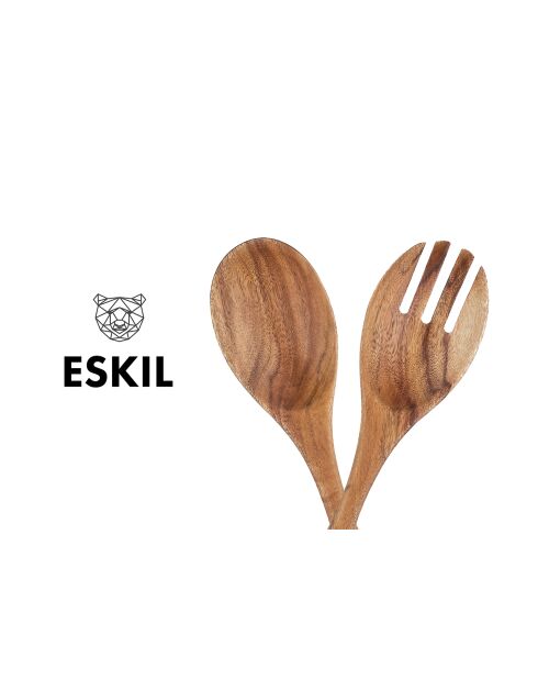 Posate da insalata in legno di acacia marrone ESKIL