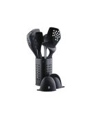 Set di pentole in materiale termoplastico nero JESPER - 9 pezzi