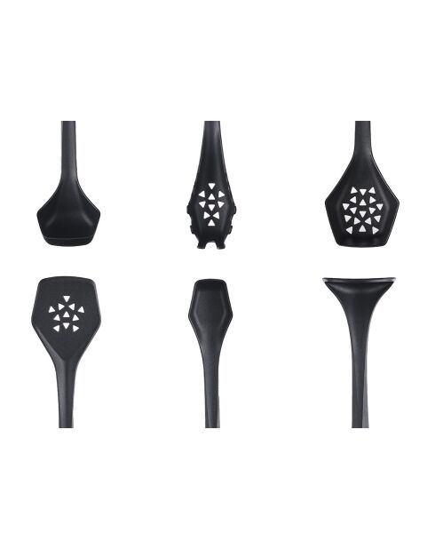 Set d'ustensiles de cuisine en thermoplastique JESPER noir - 9 pièces