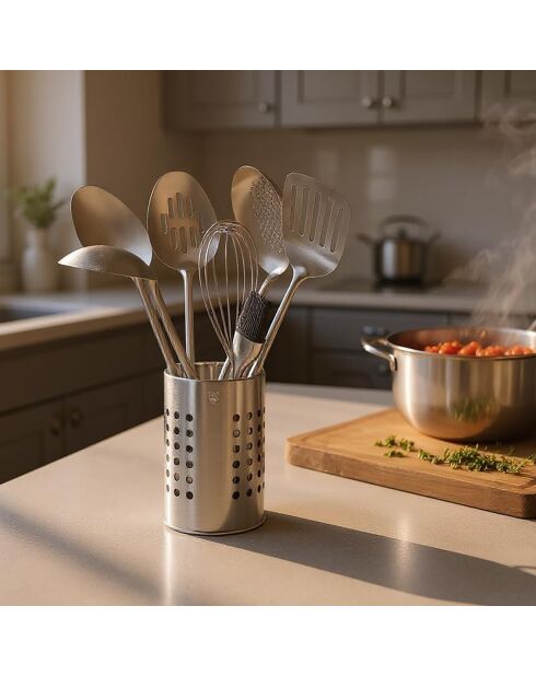 Set d'ustensiles de cuisine en acier inoxydable STAL inox - 10 pièces