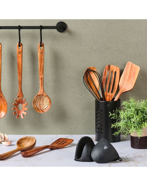 Set di pentole in legno di acacia marrone SKOV - 12 pezzi