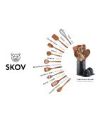 Set di pentole in legno di acacia marrone SKOV - 12 pezzi